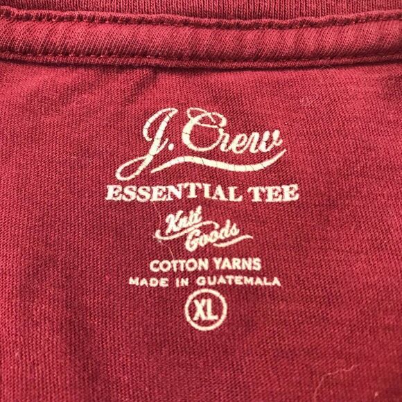 J.Crew Men Red Broken-in Short Sleeve Tee XL - Picture 6 of 7